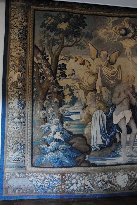 pièce murale : Scènes de la vie du Christ, baptême (le), vue partielle