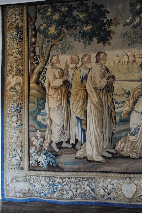 pièce murale : Scènes de la vie du Christ : la Femme adultère, vue partielle