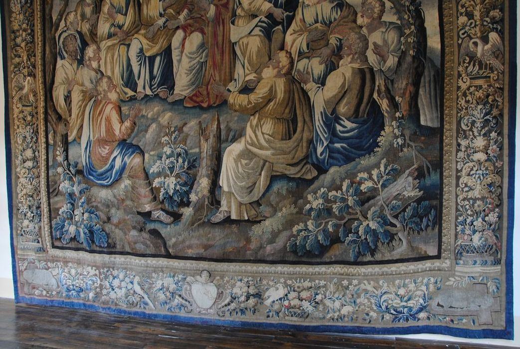 pièce murale : Scènes de la vie du Christ : le Sermon sur la montagne, vue partielle