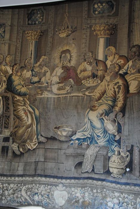 pièce murale : Scènes de la vie du Christ : la Cène, vue partielle