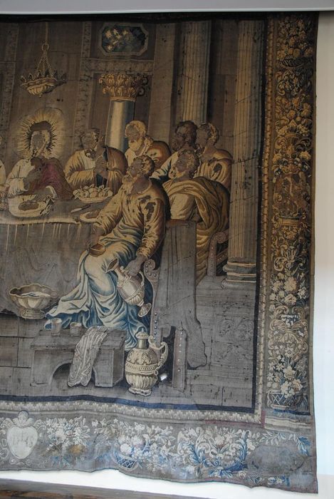 pièce murale : Scènes de la vie du Christ : la Cène, vue partielle