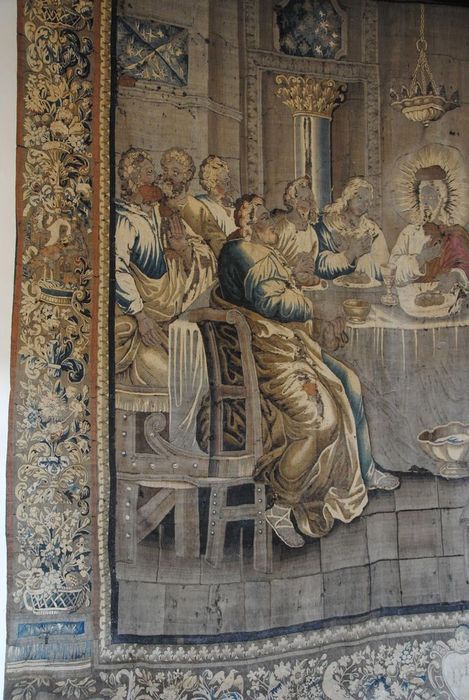 pièce murale : Scènes de la vie du Christ : la Cène, vue partielle