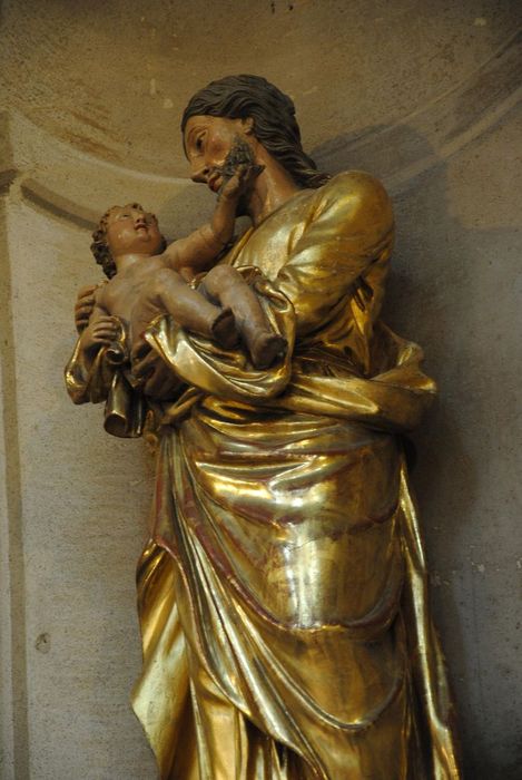 statue : Saint Joseph à l'Enfant, vue partielle