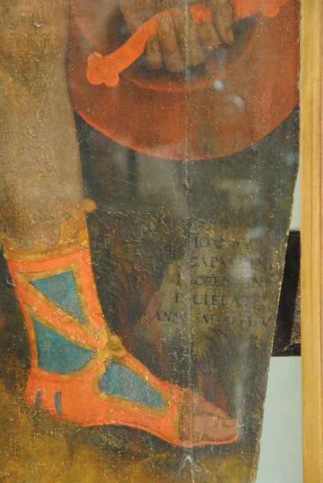 tableau : la Résurrection du Christ, détail - © Ministère de la Culture (France), Conservation des antiquités et des objets d’art de l’Ardèche – Tous droits réservés