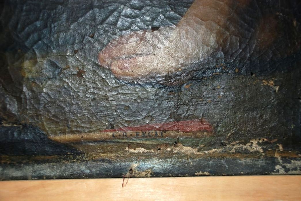 tableau : Saint Sébastien, détail - © Ministère de la Culture (France), Médiathèque du patrimoine et de la photographie, Conservation des antiquités et des objets d’art de l’Ardèche – Tous droits réservés