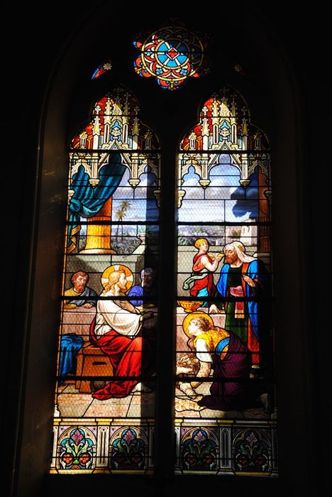 verrière : Marie Madeleine lavant les peids de Jésus