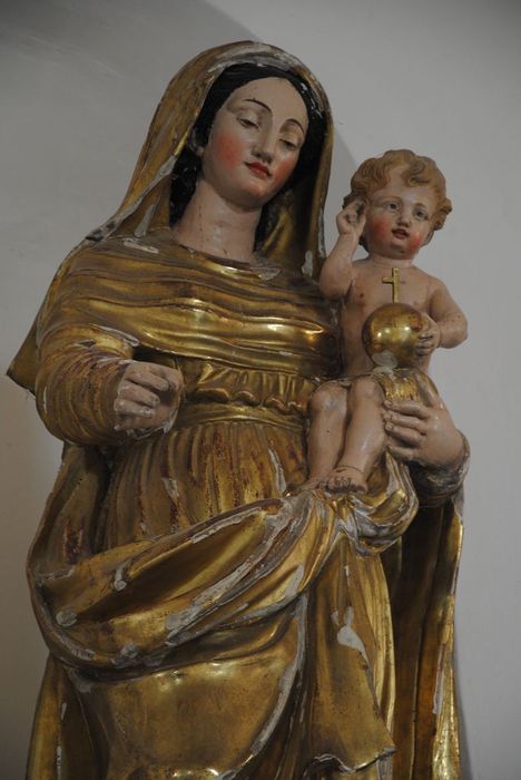 statue : Vierge à l'Enfant, vue partielle