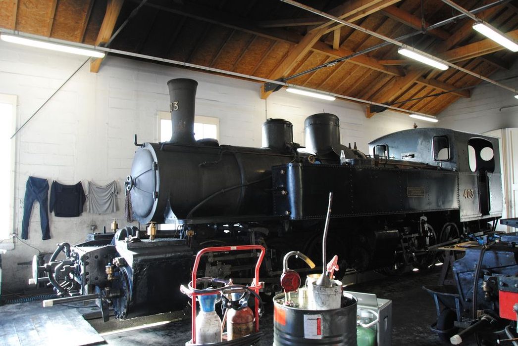 locomotive à vapeur : locomotive-tender, type Mallet, à voie métrique, 030 030 T 403 - © Ministère de la Culture (France), Conservation des antiquités et des objets d’art de l'Ardèche - Tous droits réservés