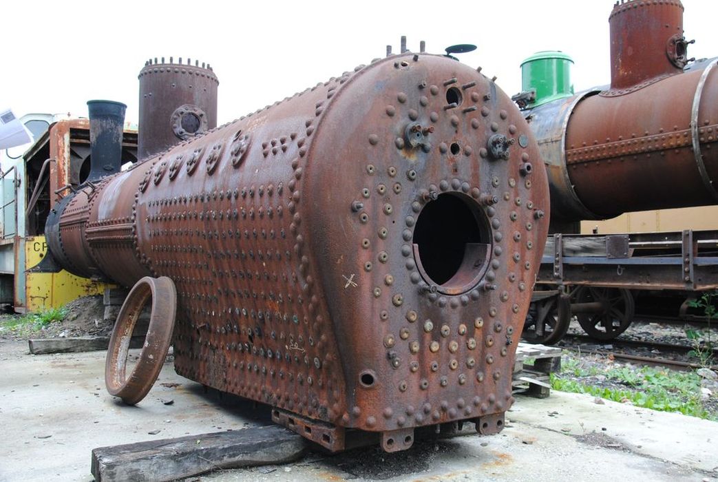locomotive à vapeur : chaudière de locomotive-tender, type Mallet, à voie métrique, 030 030 T 407