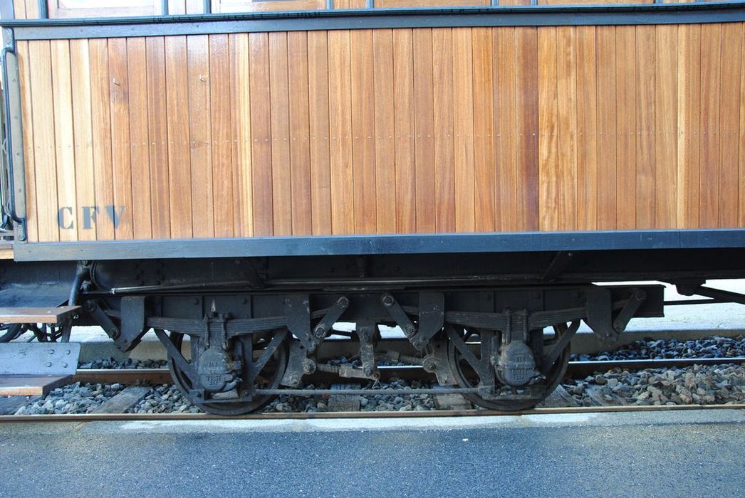 voiture à voyageurs à bogies, à voie métrique, B 103, détail
