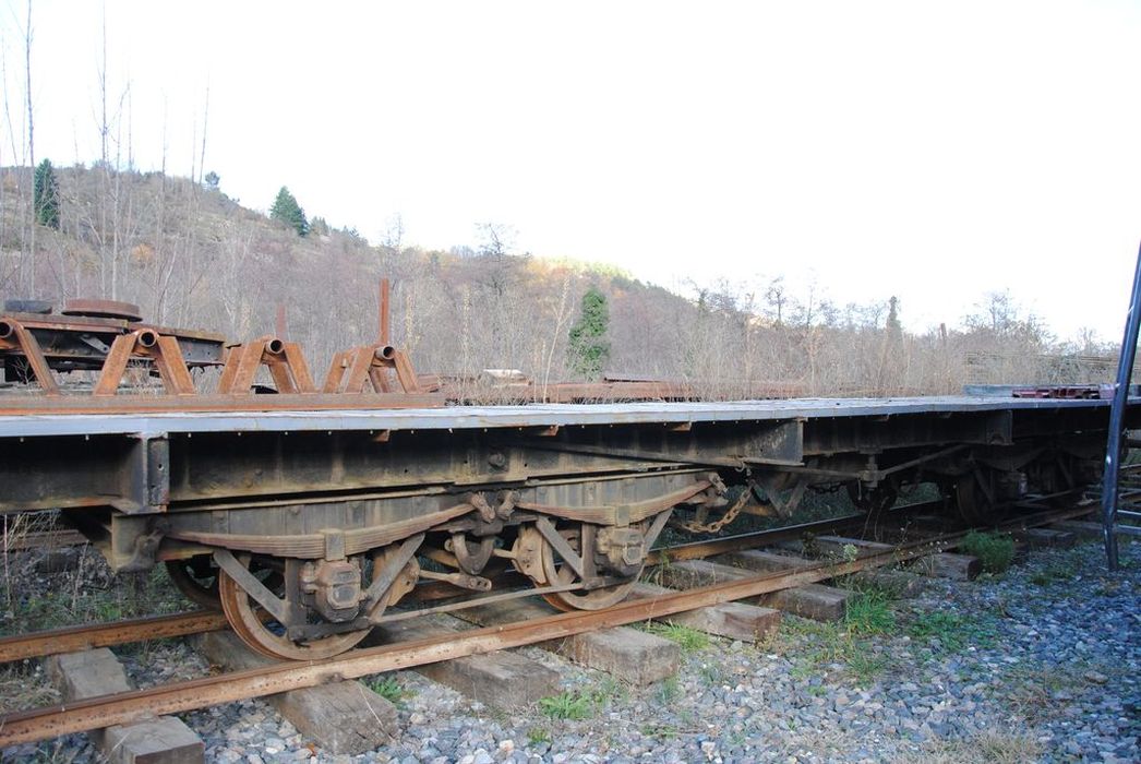 wagon plat, à bogies, à voie métrique, RV 15 - © Ministère de la Culture (France), Conservation des antiquités et des objets d’art de l’Ardèche – Tous droits réservés