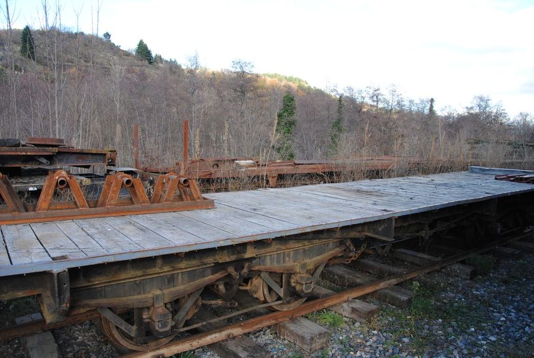 wagon plat, à bogies, à voie métrique, RV 15 - © Ministère de la Culture (France), Conservation des antiquités et des objets d’art de l’Ardèche – Tous droits réservés