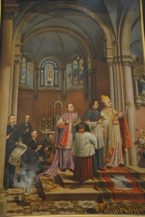 tableau : Vue intérieure de l 'église de Saint-Prix