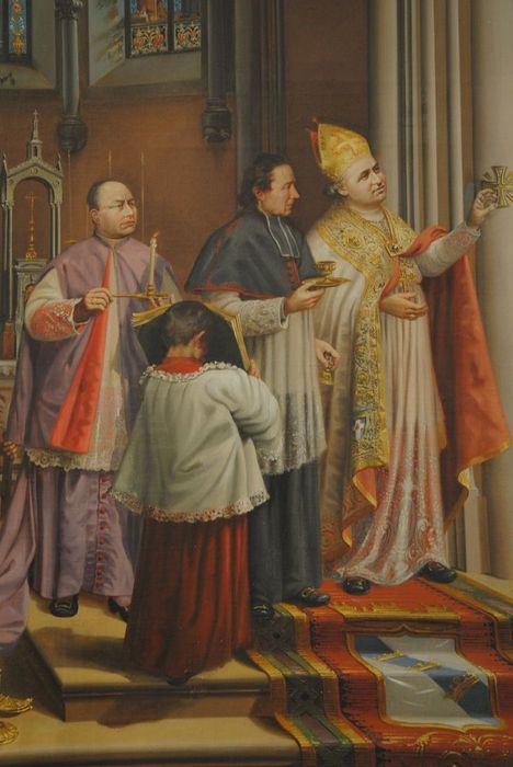 tableau : Vue intérieure de l 'église de Saint-Prix, vue partielle