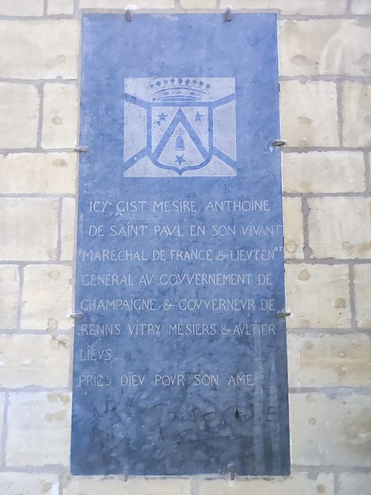 dalle funéraire d'Antoine de Saint-Paul