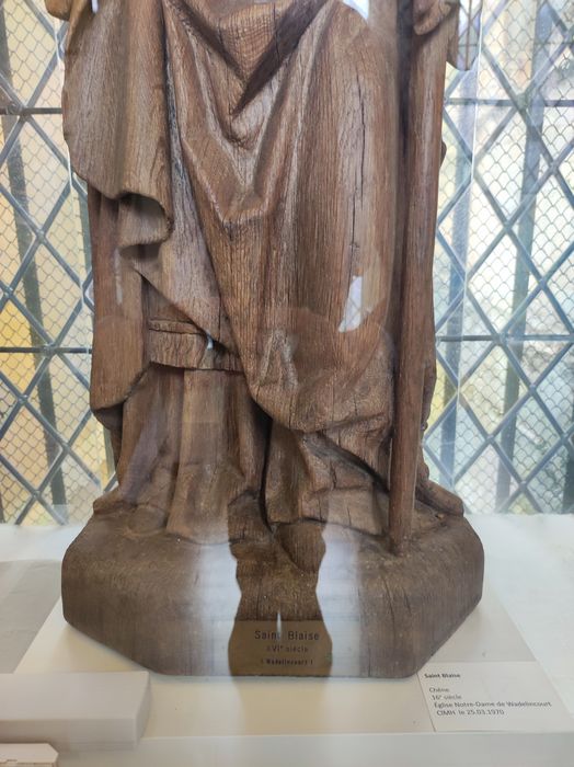 statue : saint Blaise, détail