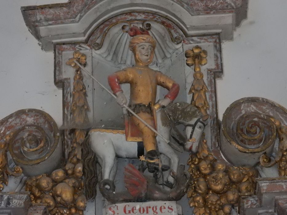 groupe sculpté : Saint Georges