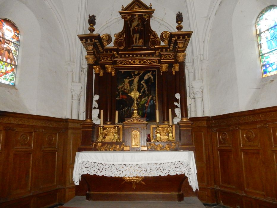 autel, retable, tableau (maître-autel) : Crucifixion