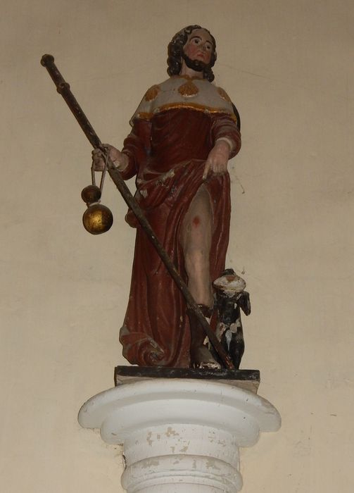 groupe sculpté : Saint Roch et le chien