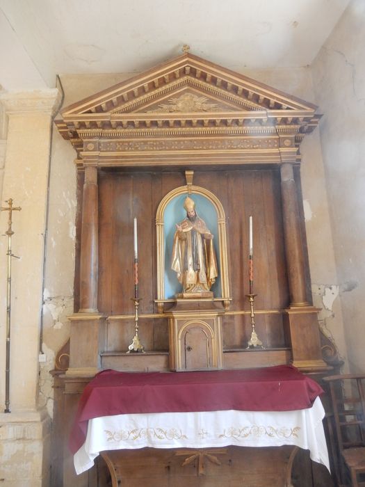 autel latéral, retable, statue : Saint Nicolas