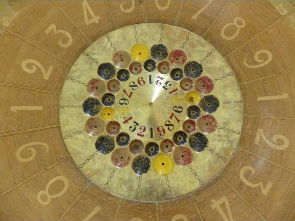 table de jeu de boule, centre du plateau