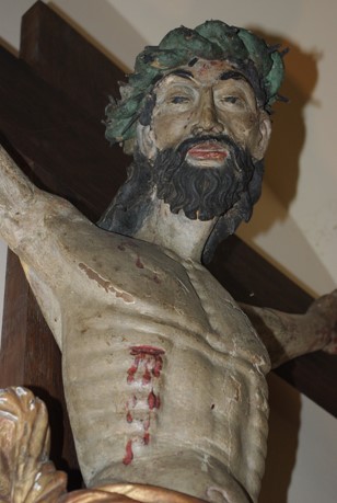 Statue : Christ en croix,  partie supérieure