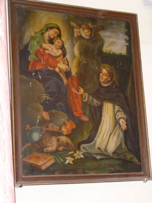 tableau : Remise du rosaire à saint Dominique