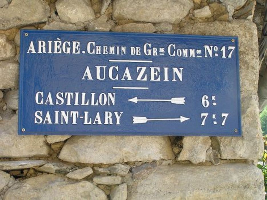plaque de chemin