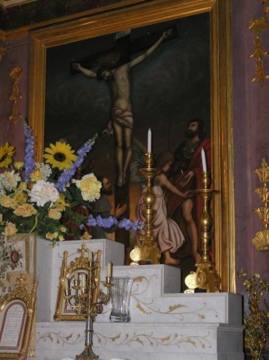 tableau : Crucifixion - © Ministère de la Culture (France), Conservation des antiquités et des objets d’art de l'Ariège – Tous droits réservés 