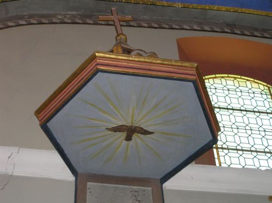 chaire à prêcher, détail de l’abat-voix - © Ministère de la Culture (France), Conservation des antiquités et des objets d’art de l'Ariège – Tous droits réservés 