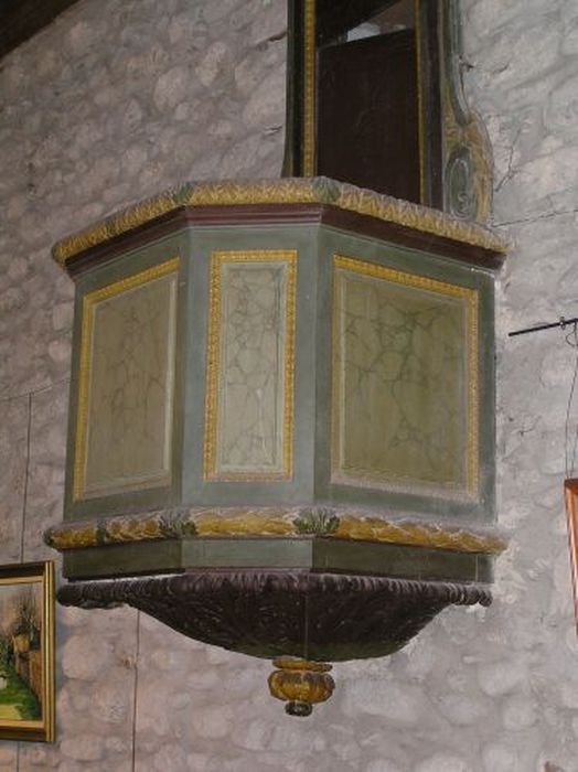 chaire à prêcher, vue partielle - © Ministère de la Culture (France), Conservation des antiquités et des objets d’art de l'Ariège – Tous droits réservés 