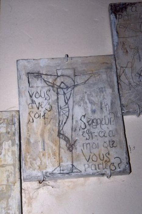 chemin de croix (bas-relief), détail d’une station - © Ministère de la Culture (France), Conservation des antiquités et des objets d’art de l'Ariège – Tous droits réservés 