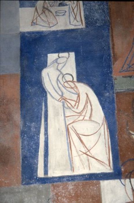 peinture monumentale (fresque) : Vie de la Vierge, détail - © Ministère de la Culture (France), Conservation des antiquités et des objets d’art de l'Ariège – Tous droits réservés 