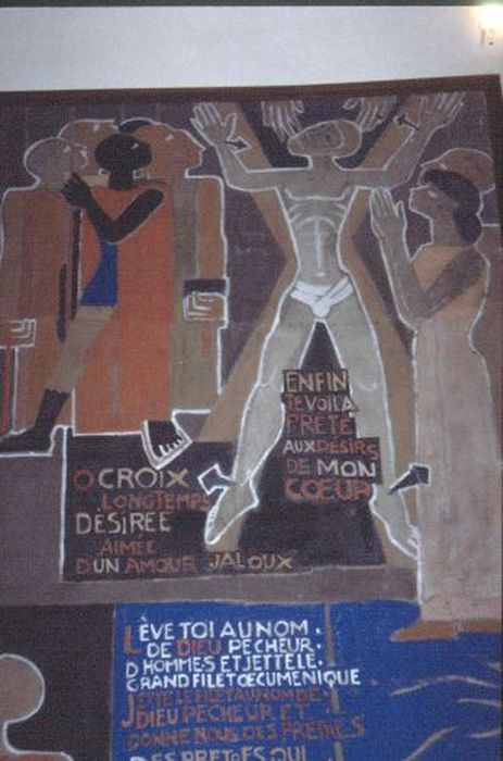 peinture monumentale (fresque), détail - © Ministère de la Culture (France), Conservation des antiquités et des objets d’art de l'Ariège – Tous droits réservés 