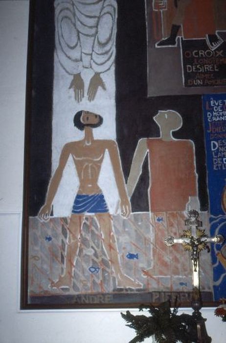 peinture monumentale (fresque), détail - © Ministère de la Culture (France), Conservation des antiquités et des objets d’art de l'Ariège – Tous droits réservés 