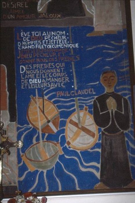 peinture monumentale (fresque), détail - © Ministère de la Culture (France), Conservation des antiquités et des objets d’art de l'Ariège – Tous droits réservés 