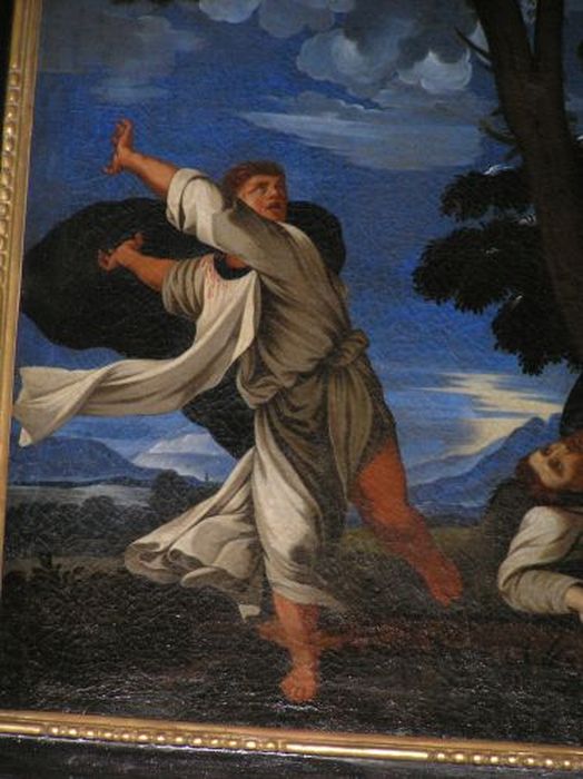 tableau : Réprobation de Caïn après la mort d'Abel (la), détail