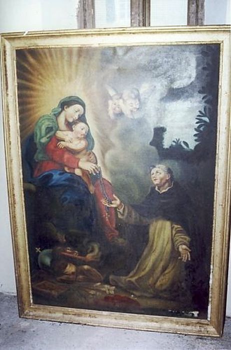 tableau : Remise du rosaire à saint Dominique (la)