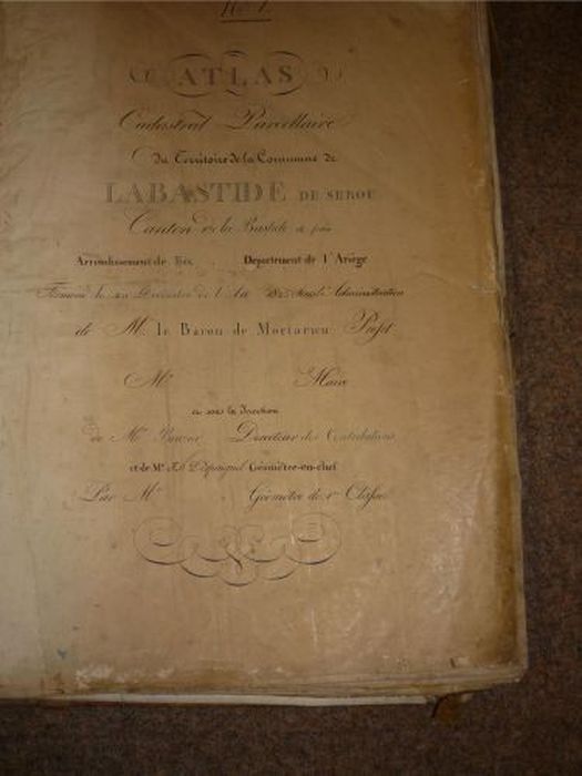 carte (plan cadastral) de La Bastide-de-Sérou, détail - © Ministère de la Culture (France), Conservation des antiquités et des objets d’art de l'Ariège – Tous droits réservés 