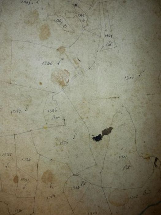 carte (plan cadastral) de La Bastide-de-Sérou, détail - © Ministère de la Culture (France), Conservation des antiquités et des objets d’art de l'Ariège – Tous droits réservés 