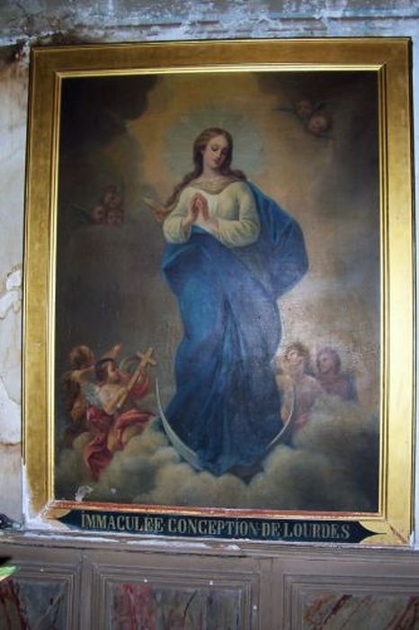 tableau et son cadre : Immaculée Conception - © Ministère de la Culture (France), Conservation des antiquités et des objets d’art de l'Ariège – Tous droits réservés