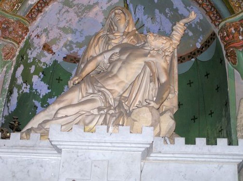 groupe sculpté : Vierge de Pitié - © Ministère de la Culture (France), Conservation des antiquités et des objets d’art de l'Ariège – Tous droits réservés