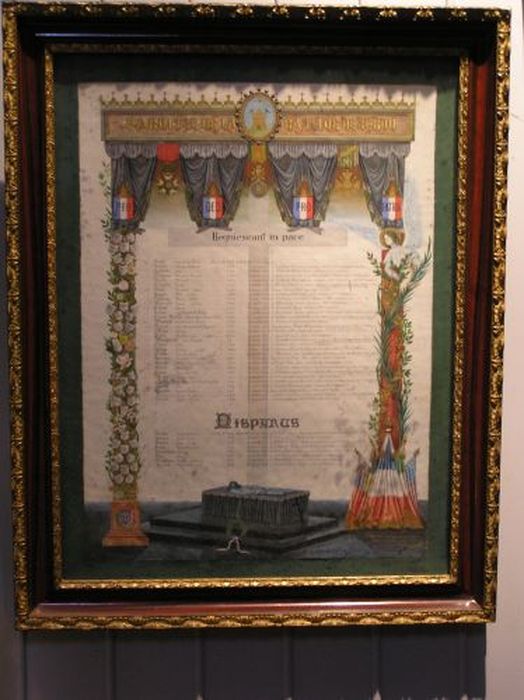 tableau commémoratif des morts de la guerre de 1914-1918 - © Ministère de la Culture (France), Conservation des antiquités et des objets d’art de l'Ariège – Tous droits réservés