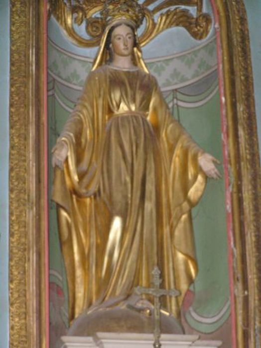 statue : Vierge de la médaille miraculeuse - © Ministère de la Culture (France), Conservation des antiquités et des objets d’art de l'Ariège – Tous droits réservés