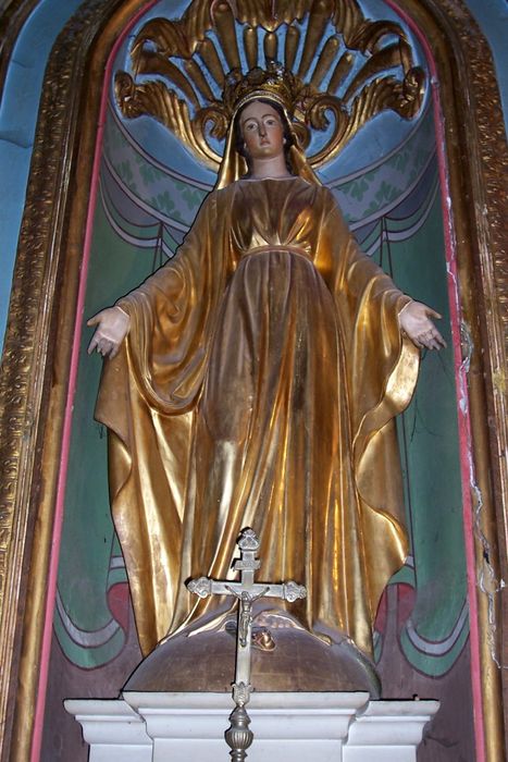 statue : Vierge de la médaille miraculeuse - © Ministère de la Culture (France), Conservation des antiquités et des objets d’art de l'Ariège – Tous droits réservés 