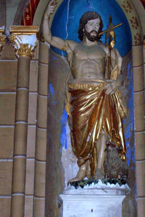 statue : Saint Jean-Baptiste - © Ministère de la Culture (France), Conservation des antiquités et des objets d’art de l'Ariège – Tous droits réservés 