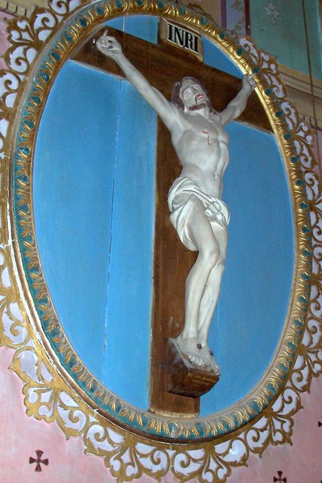 statue : Christ en croix - © Ministère de la Culture (France), Conservation des antiquités et des objets d’art de l'Ariège – Tous droits réservés 