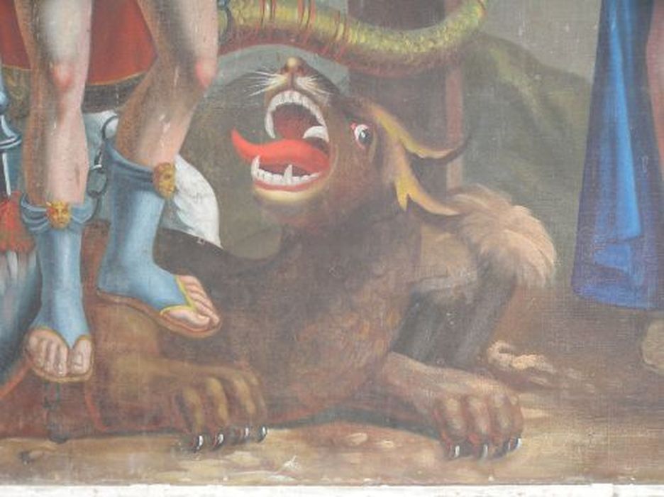 tableau : Crucifixion avec la Vierge et saint Michel, détail