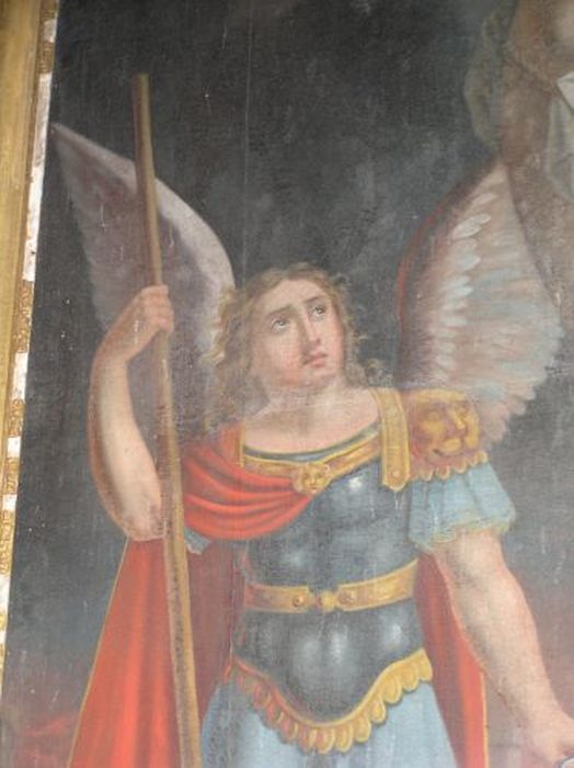 tableau : Crucifixion avec la Vierge et saint Michel, détail