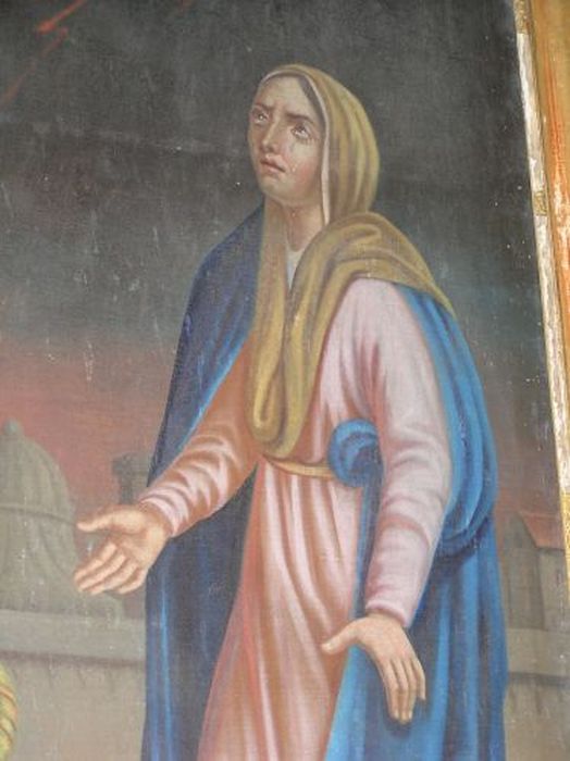 tableau : Crucifixion avec la Vierge et saint Michel, détail